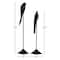 Set of 2 Black Aluminum Traditional Bird Sculpture, 29", 35"